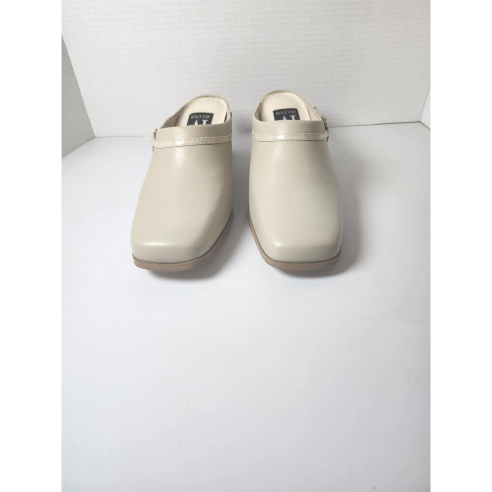 AJ Valenci Built for Comfort Shoes Beige Mules Size 8.5 W